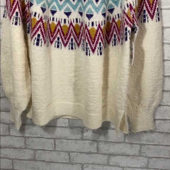 Time and tru fair isle fuzzy sweater size s/xxl - Picture 6 of 8